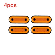 10pcs/4pcs 12V24V 트럭 사이드 마커 라이트 LED 트레일러 조명 Isuzu 용 DAF Scania 반사판 밴 클리어런스, 10Pcs amber B, 4개