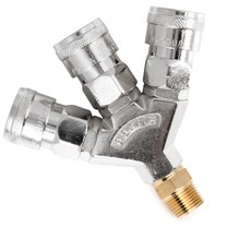 국산 에어 콤프레셔용 카플러 연결세트 3구카플러 + PT연결 닛쁠연결, 1개