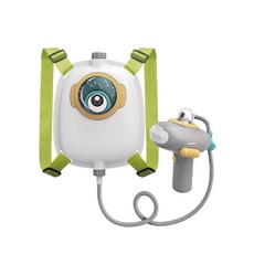 Arolo太空人電動背包水槍 兒童電動水槍 大容量水槍背包 夏日戶外戲水玩具, 1個, 太空人電動背包水槍