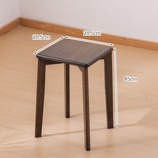 테이블 카페테이블 식탁 원목식탁 우드사이드테이블 거실테이블, 조립형, 1개, 월넛 스태킹 가능 사각 스툴