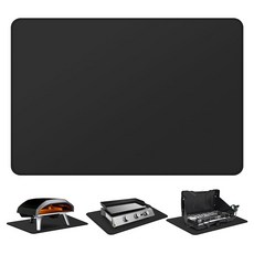 FLASLD 내화성 및 방수 언더블랙스톤 그리들 BBQ 매트 야외 그릴용 내열성 그릴 준비 테이블 보호 - 블랙 91.4 x 121.9cm(36 48인치)) 259822