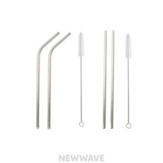 LQ 빨대 세척솔 스텐 세트 마이크로브러시, 커브형