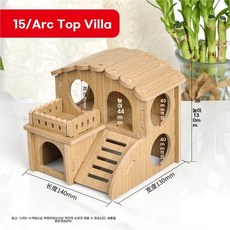 30일 동안 1158개 판매 햄스터 가구 골든 햄스터 계단 오르기 플랫폼 작은 고슴도치 루, 1개, G. 이층 빌라