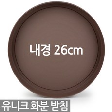 유니크 원형 화분 받침 - 화분받침 받침대 물받침 화분받침대 플라스틱받침 동그라미화분받침 원형화분받침 플라스틱화분받침, 06_한성_유니크원형받침(대)_브라운