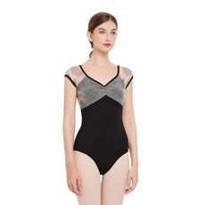 발레복 체조 의상을 반팔 유니폼 여성용 ModLatBal 레오타드