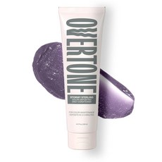 Overtone 데일리 컬러 디포짓 컨디셔너 127.6g4.5온스 임시 컬러링 시어 버터 코코넛 오일 포함 색상을 상쾌하게 하고 변색 방지 비건 동물 실험 없음 익스트림 실버는, 스토미 스털링