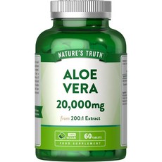 영국 네이처스트루스 Nature's Truth Aloe Vera 알로에베라 20 000mg, 2개, 60정