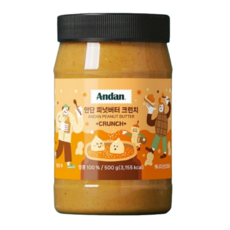 무가당 땅콩버터 100% 순 무설탕 피넛버터크런치 크림, 1개