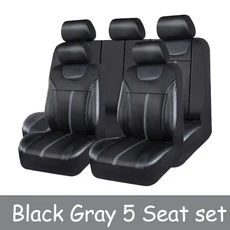 호환 에어 메쉬 차량 시트 커버가 PU 차량 시트 커버는 차량 Suv 트럭 밴 차량 인테리어, 02 Gray Set