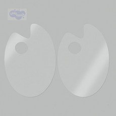새나로 투명 아크릴 팔레트 2p 10x15cm 타원형 물감