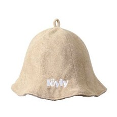 loyly 로일리 사우나 해트 남자 여자 타올원단 2중구조 세탁 가능한 사우나 상품 사우나 모자 귀엽다 멋쟁이 로우류 (베이지)