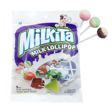 밀키타 어쏘티드 밀크 롤리팝, 81g, 2개