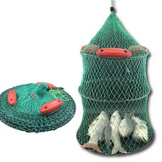 바다 낚시 살림망 부력 중층 민물 어망 부력망 고기망 그물망 투망 뜰채망 뜰망 물고기통 살림통 조과통, 01.보급형3단부력망 40cm