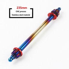 12MM 오토바이 스윙암 액슬 스틸 B용 프론트 30MM 모페드 커스텀 자전거 304 골드 티타늄 육각 전기 키트 스테인리스, blue 235mm, 1개