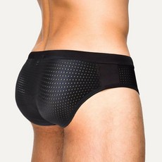 UXH小心機純色側邊網孔拼接男士三角泳褲 錦綸速乾抽繩溫泉泳褲 台灣發貨