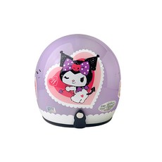 可愛卡通造型機車安全帽，輕巧舒適透氣，多色可選，安全防護, 紫色