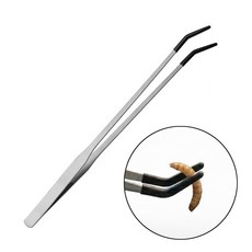 수니팜 파충류 먹이 급여 롱 핀셋 밀웜 귀뚜라미 집게, 1개, 실버 1개, 실버