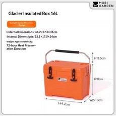 40L 차량용 냉장고 12V 24V 듀얼존 에너지 보트용 캠핑 RV 냉동고 절약 저소음, 16L orange, 16L