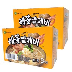 이가자연면 해물칼제비, 155.5g, 10개