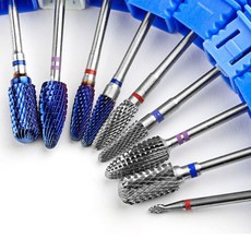 큐티클제거 금속 메탈릭 텅스텐비트 네일 비트 실버 블루 자동큐티클제거기 비트, 1개, 09.블루텅스텐 D형