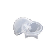 에폭시 수지 구 수지용 글로브 볼 캐스팅 몰드 원형 실리콘 몰드 DIY 제작용 스테레오 구형 몰드, 분명한, 20mm, 1개