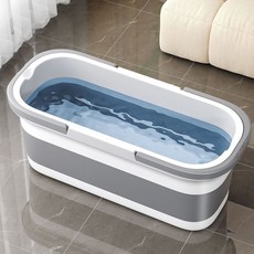 【佳鴻吉折疊拖把桶】長方形設計 洗車刷地板 擠水瀝水盆 便攜收納 省空間 清潔神器, 1個, 56CM不帶輪【摺疊桶】加厚用料,可摺疊/可手提/易收納/經久耐用