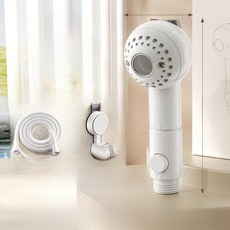 애완동물 샤워 헤드 개 목욕 스프레이 노즐 고양이 세척 도구 수도꼭지 어댑터 미용 장비 모던 싱글 아웃렛 버블 스타일, 2)아이보리 화이트 [샤워 호스 3종 세트] 애견