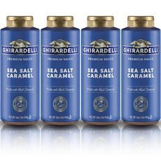 기라델리 바다소금 캐러멜 맛 소스 스퀴즈 병 473.2ml16온스 4팩 커피 아이스크림 베이킹용 달콤 짠 디, 1개, 454g