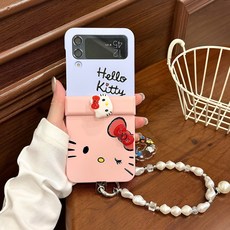 갤럭시z플립3 z플립4 z플립5 z플립6 힌지보호 TPU + PC큐티 빙글빙글 귀여운 고양이 핸드폰케이스