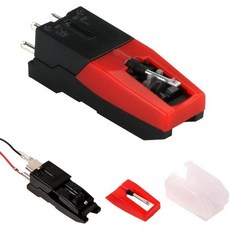 카트리지가 장착된 비닐 레코드 플레이어 바늘 범용 턴테이블 카트리지 교체 스타일러스 LP 축음기용