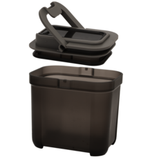 시노글라스 파우더 밀가루 분유 원터치 밀폐용기(전자레인지/식기세척기 사용가능/BPA FREE), 1개, 그레이, 1000ml