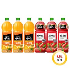 미닛메이드 오렌지 + 토마토 각 3개씩 총 6개, 1.5L