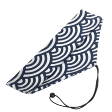 餐具收納綁繩收納袋 - 三角便攜餐具袋 刀叉湯匙筷子環保吸管收納袋 餐袋 婚禮小物, 1個, 橫開綁繩款, 和風