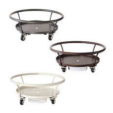 화분받침대 대형화분받침 철재화분받침대 바퀴화분받침 이동식화분받침대, 중소형블랙, 1개