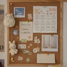 베니지 감성 코르크보드 메모 사진꽂이