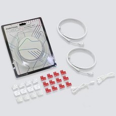 라이트 스트립 케이스 섀시 네온 컴퓨터 장식 핀 램프 테이프, 4.CMBO White