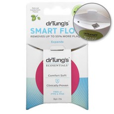 美國原裝 Dr.Tung's 智能智慧牙線 天然小豆蔻味棉牙線 27米 敏感牙齦適用, 1個, 粉紅色（環保紙盒版）