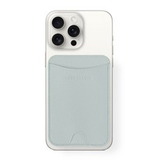 라보바르데 아이폰 맥세이프 슬림 가죽 카드 지갑 슬롯 케이스, 1개, 클리어블루