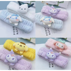 [오늘출발]산리오 헤어밴드 어린이집 선물 아동 머리띠 선물 시나모롤 랏소 마이멜로디 쿠로미 포차코 학생 커플 친구 캐릭터 세안밴드, 1개, 스몰사이즈