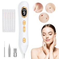 반점 기미주근깨 제거 피코초 펜 통증 없는 미용 기기, 1개, 화이트(9단), 영문판, 1개