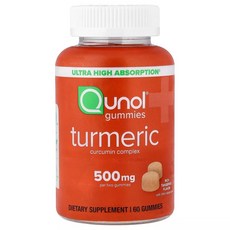 Qunol 薑黃 500毫克 羅漢果風味軟糖, 1個, 60錠