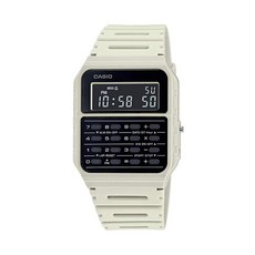 카시오 데이터 뱅크 쿼츠 시계 레진 스트랩 베이지 24.1(모델: CA-53WF-8BCF).