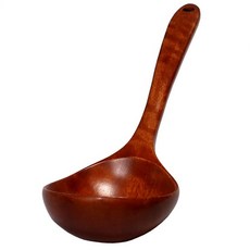 나무국자 대추나무국자 친환경 천연 옻칠 대-사이즈 업소용 가정용 우드국자 소스 서빙용 옻칠국자 만두국자 반찬국자 맛보기국자 길이27/국자지름8/국자깊이2.8cm, 1개