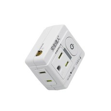 安全達人 壁插 高溫自動斷電與防雷突波保護, 1個, R80LC