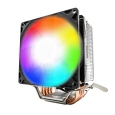 幻彩版 4銅管散熱器 RGB靜音風扇 智能溫控 Intel支架, ARGB, 1個, 12cmCPU風扇