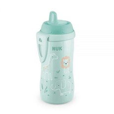 NUK 액티브 하드 스파우트 시피 컵 283.5g(10온스) 1팩 9개월 이상, Monkey & Zebra