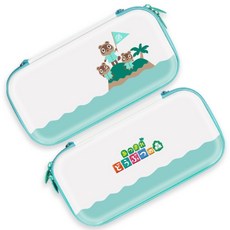 닌텐도 스위치 oled 라이트 동물의 숲 케이스 너구리섬 파우치 가방, 1개, 스위치/oled용