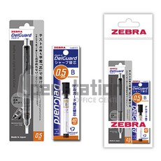 제브라 델가드 라이트 그레이시(한정판 2025) 0.5mm 샤프+샤프심 HB/B, 1세트, 0.5 매트클리어블랙+B 샤프심
