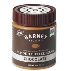 바니 아몬드 버터 팔레오 친화적 키토 비 GMO 껍질 Barney Butter Almond Butter Chocolate 10 Ounce Jar Skin-Free Al, 284g, 1개