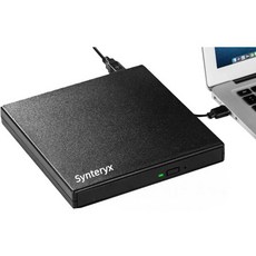 외장 CD DVD 드라이브 USB 및 Type-C 휴대용 광학 드라이브 노트북 데스크탑 맥북 맥 윈도우 리눅스용 슬림 CDDVD -RW 버너 플레이어 플러그 앤 플레이 매트 블, 블랙 무광, 1개